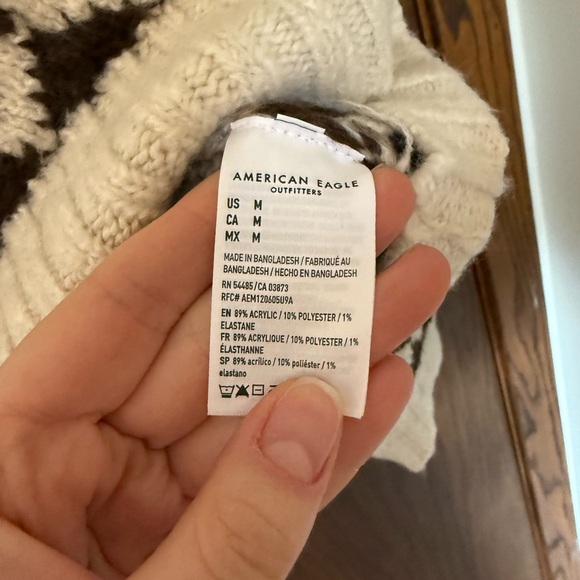 ✨NWT American Eagle Outfitters Women’s Cardigan Sweater Fair Isle Retro Vintage - Picture 6 of 8